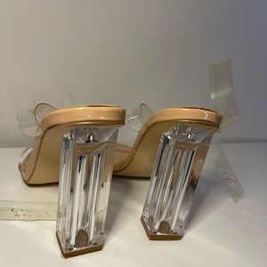Clear heel - size 9